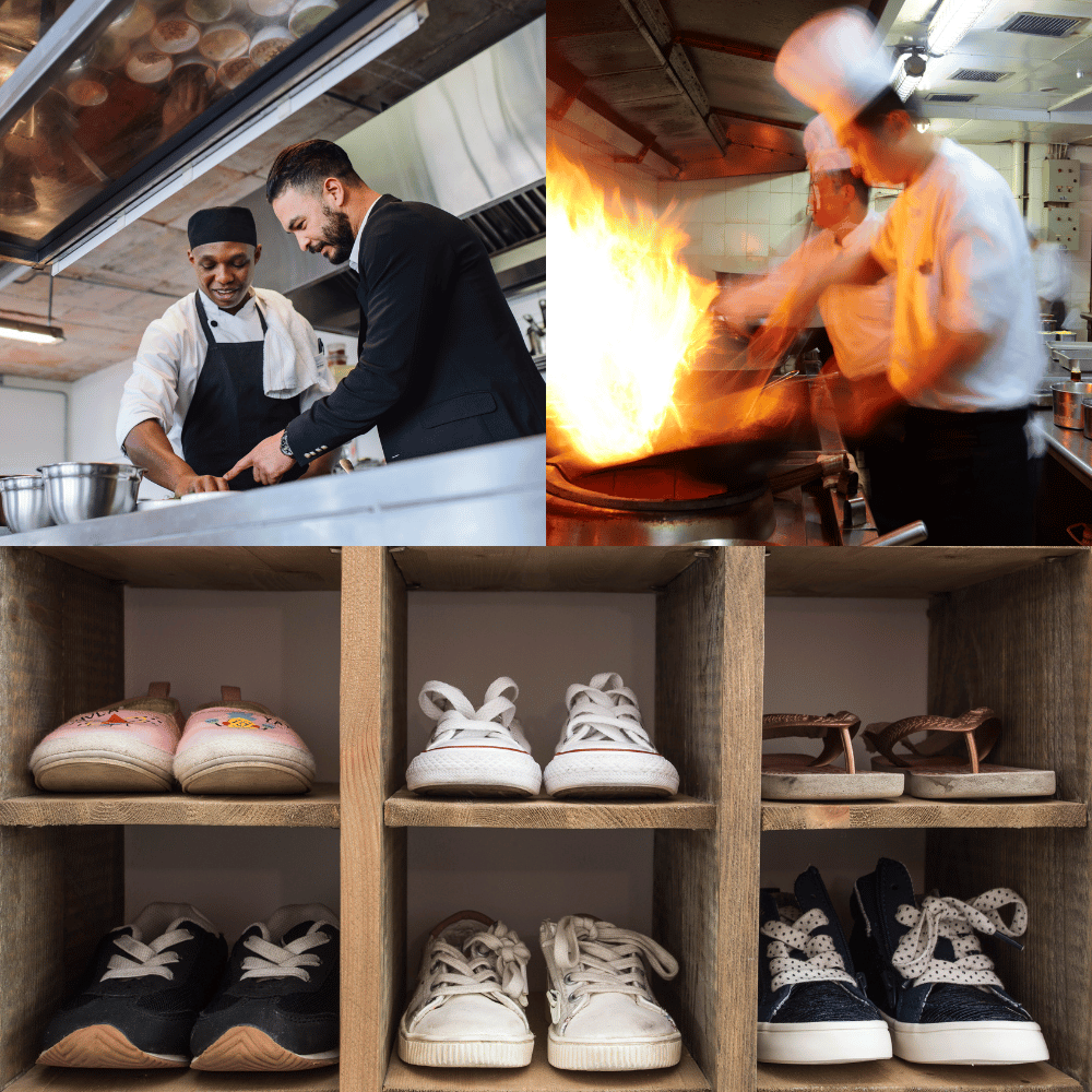 Slip-resistant and comfortable, these shoes are perfect for restaurant work.