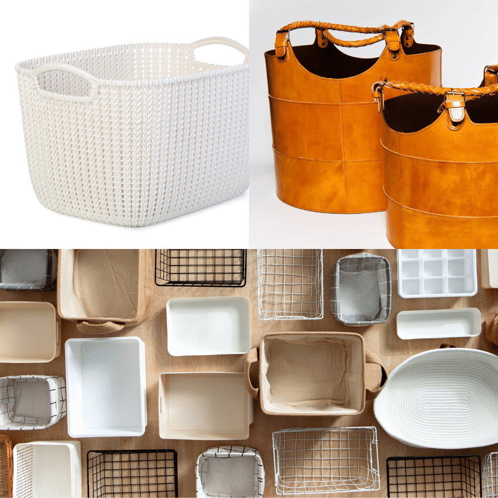 Keep Your Life Organized With Leather Storage Baskets
