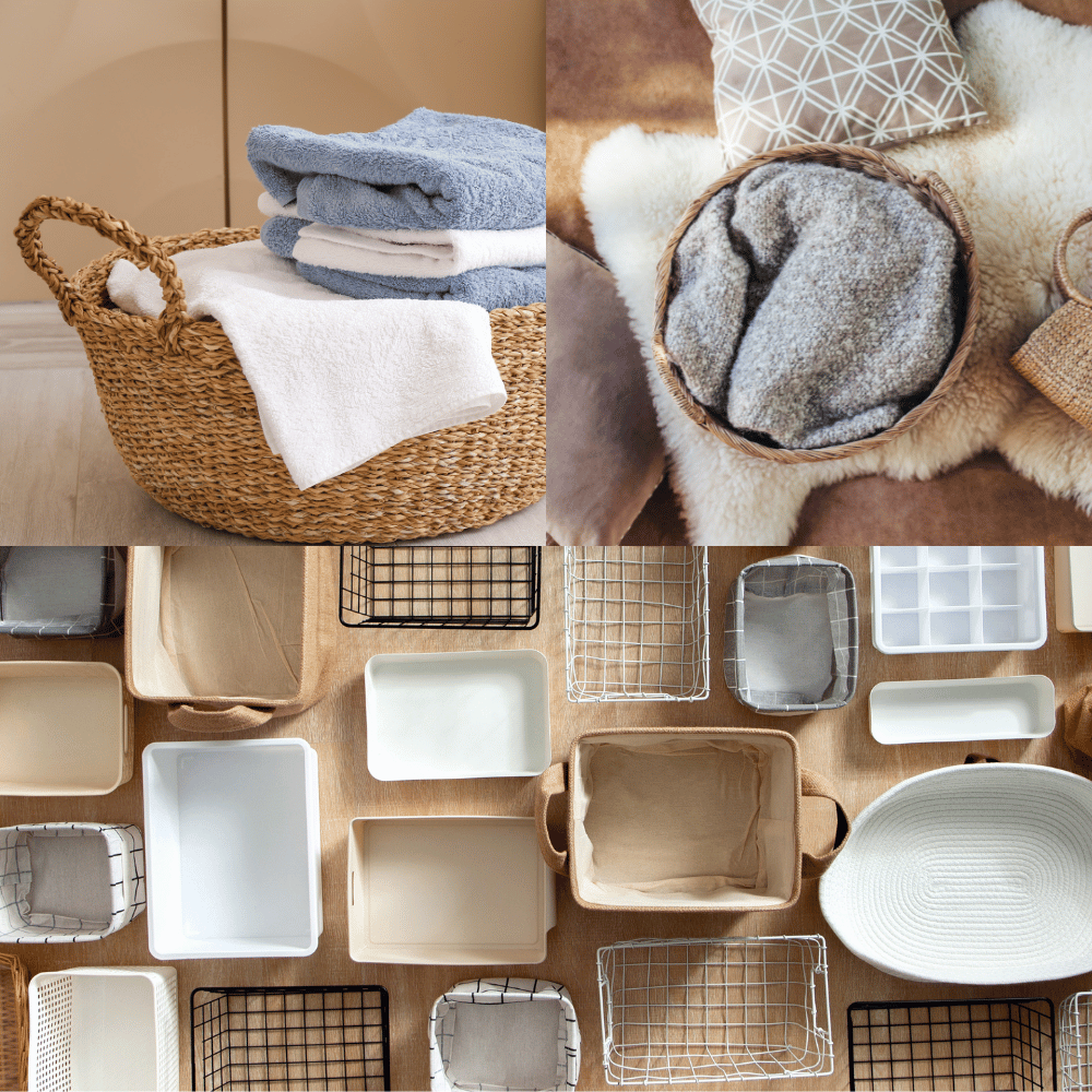 Keep Your Living Room Organized With Thes Blanket Baskets